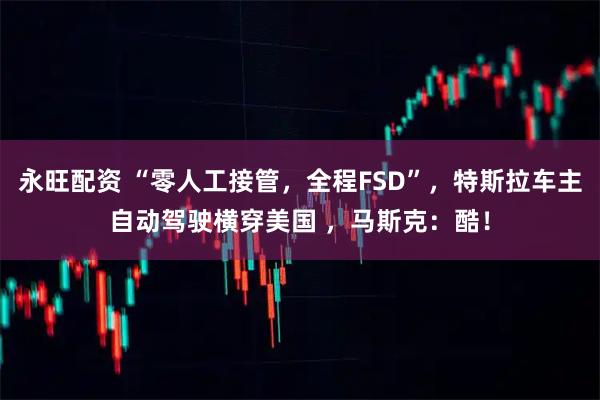永旺配資 “零人工接管，全程FSD”，特斯拉車主自動駕駛橫穿美國 ，馬斯克：酷！